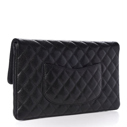 Chanel Caviar Quilted Flap Clutch Black 3 of 8