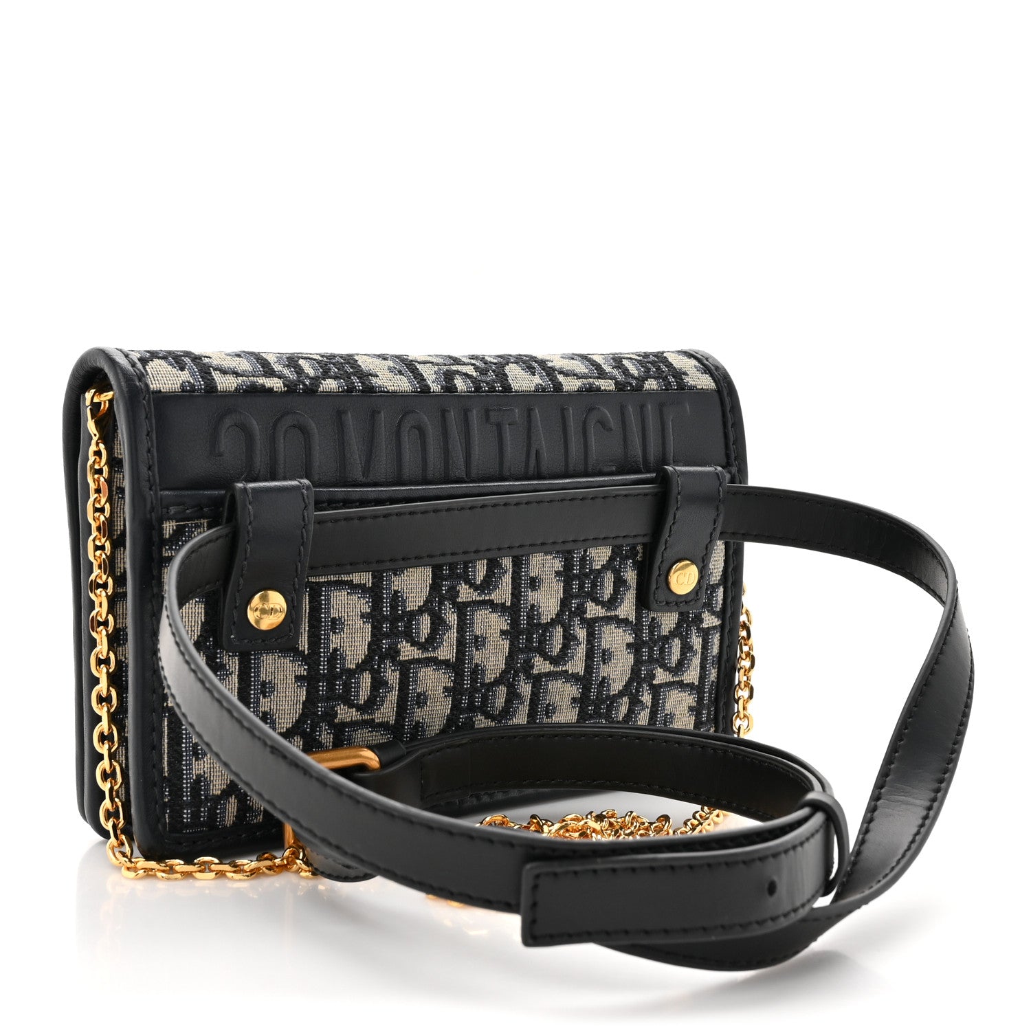 Christian Dior Oblique 30 Montaigne 2-In-1 Pouch Blue 3 of 11