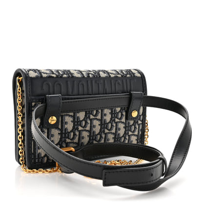 Christian Dior Oblique 30 Montaigne 2-In-1 Pouch Blue 3 of 11