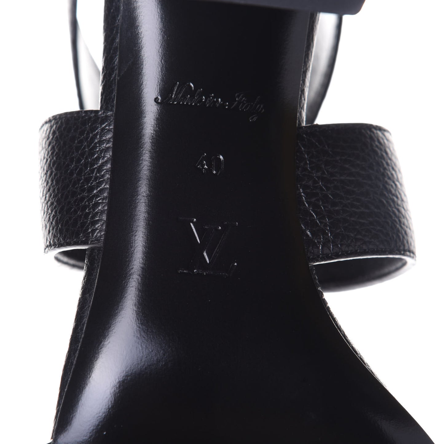 Calfskin Horizon Sandals 40 Black