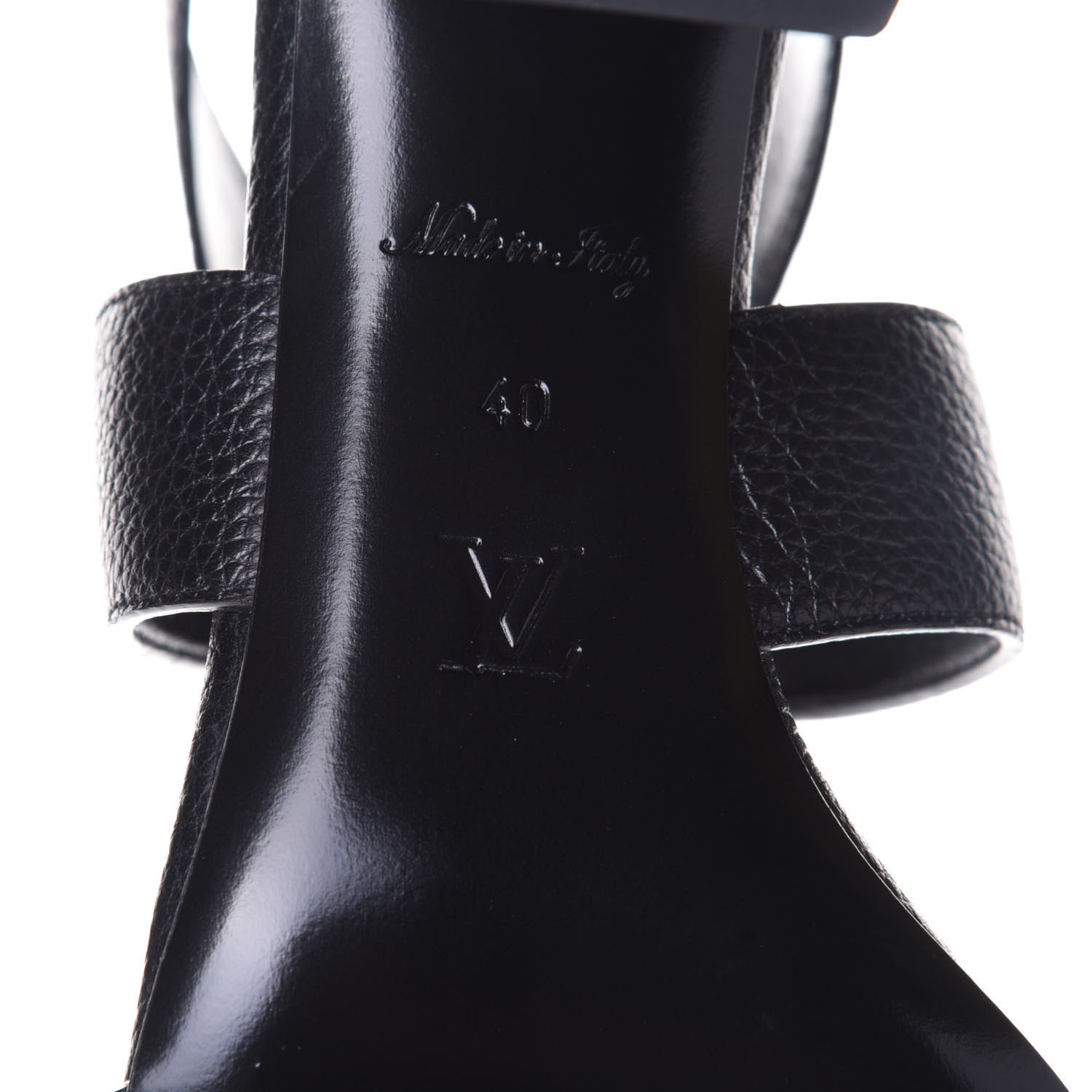 Louis Vuitton Calfskin Horizon Sandals 40 Black 8 of 10