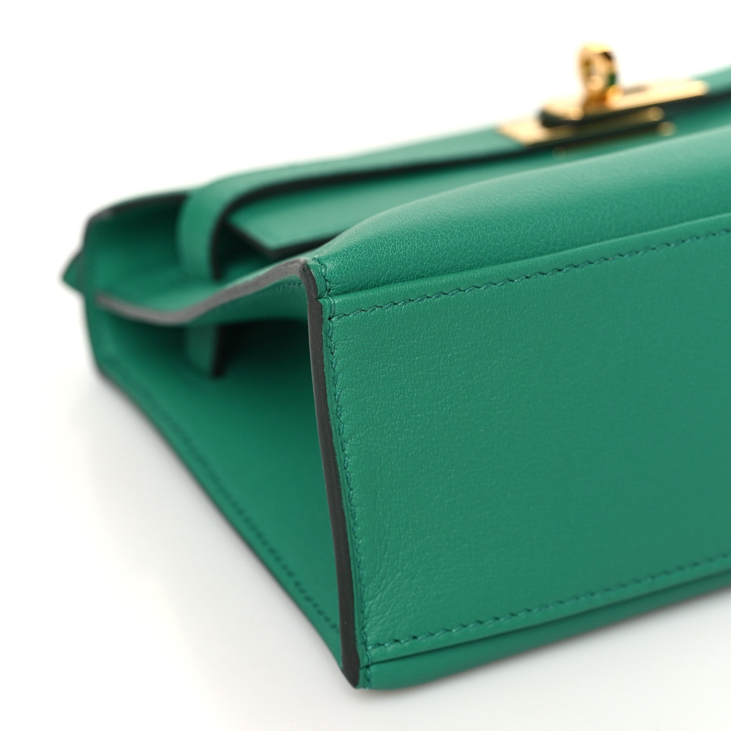 Hermes Swift Kelly Pochette Clutch Vert Vertigo 9 of 11