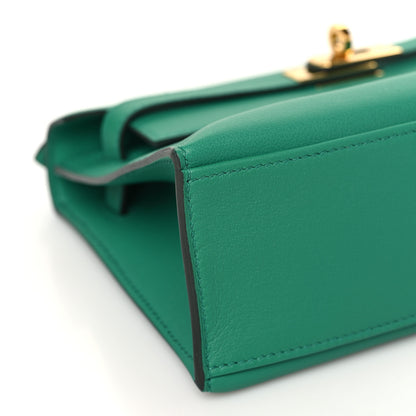 Hermes Swift Kelly Pochette Clutch Vert Vertigo 9 of 11