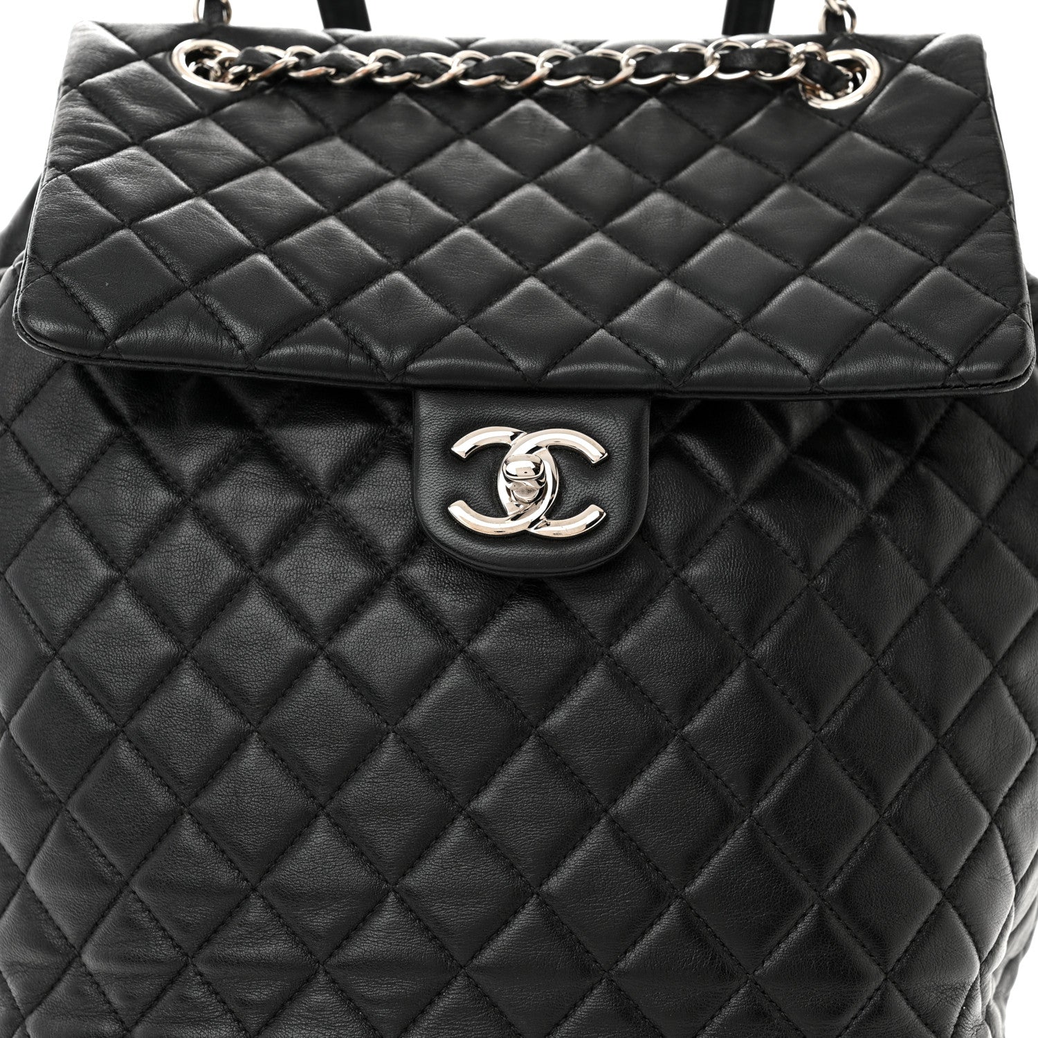 Chanel Lambskin Quilted Large Urban Spirit Backpack Black 8 of 11