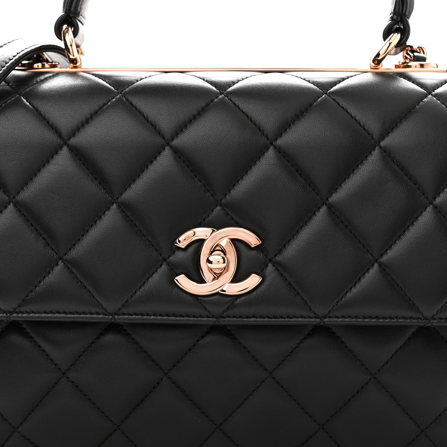 Chanel Lambskin Quilted Medium Trendy CC Flap Dual Handle Bag Black 8 of 10
