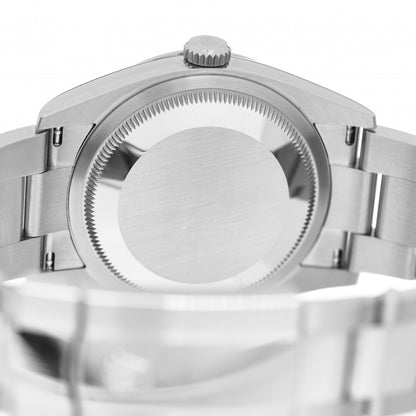 Rolex Stainless Steel 18K White Gold Diamond 36mm Oyster Perpetual Datejust Watch Aubergine Roman 126234 4 of 5