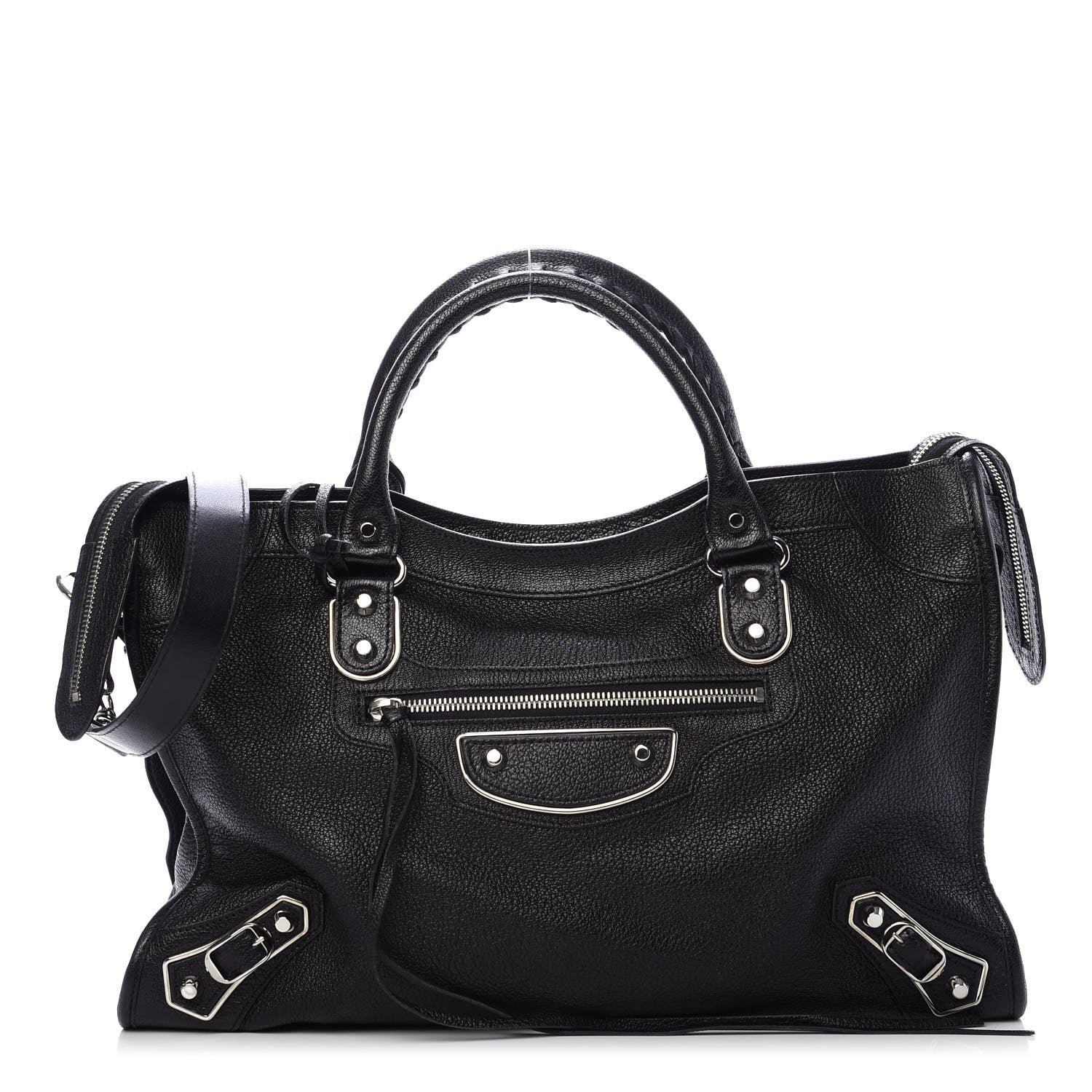 Balenciaga Chevre Silver Metallic Edge Hardware City Black 3 of 11