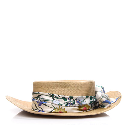 Gucci Woven Rope Straw New Flora Alba Hat XS White 2 of 4