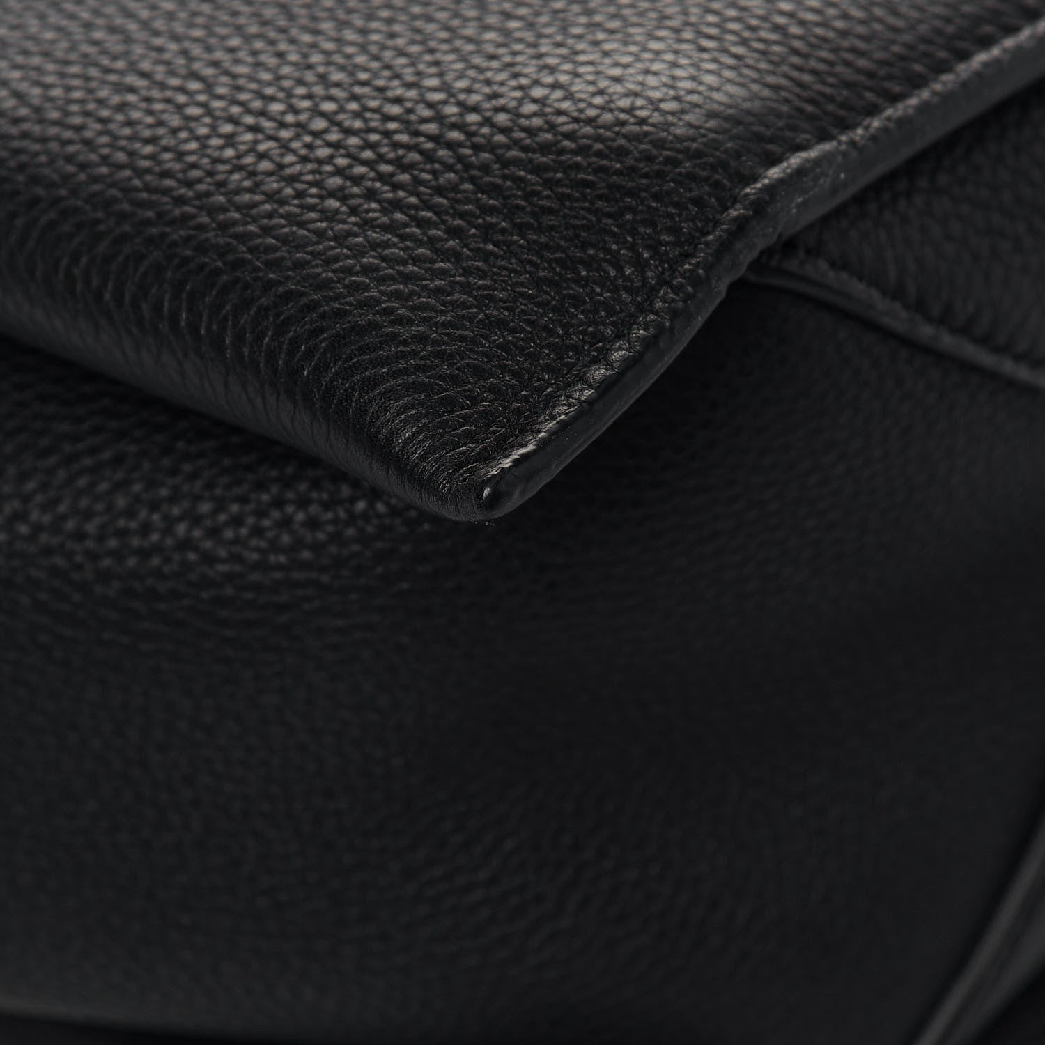 Celine Baby Grained Calfskin Medium Tri-Fold Bag Black 7 of 10