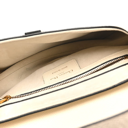 Christian Dior Grained Calfskin Saddle Bag With Strap Latte 5 of 11