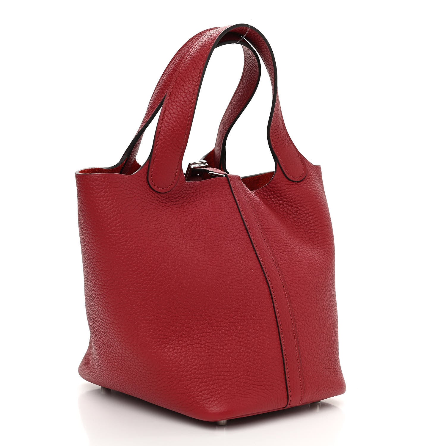 Hermes Taurillon Clemence Picotin Lock 18 PM Rouge Grenat 3 of 11