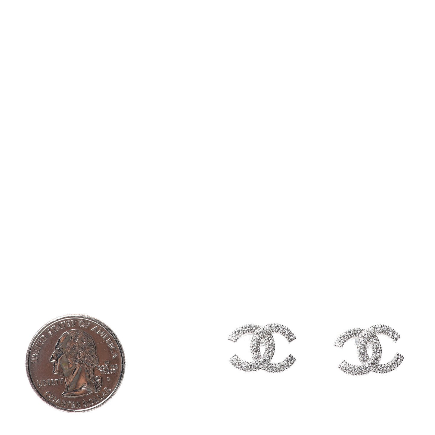 Crystal Timeless CC Earrings Silver