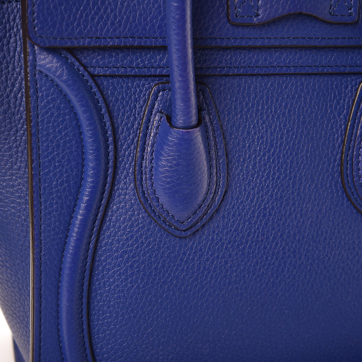 Drummed Calfskin Nano Luggage Indigo