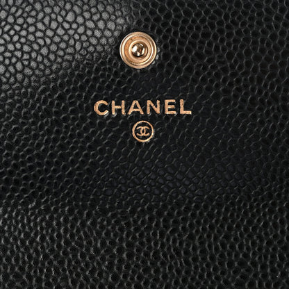 Chanel Caviar Quilted Large Gusset Flap Wallet Black 6 of 8