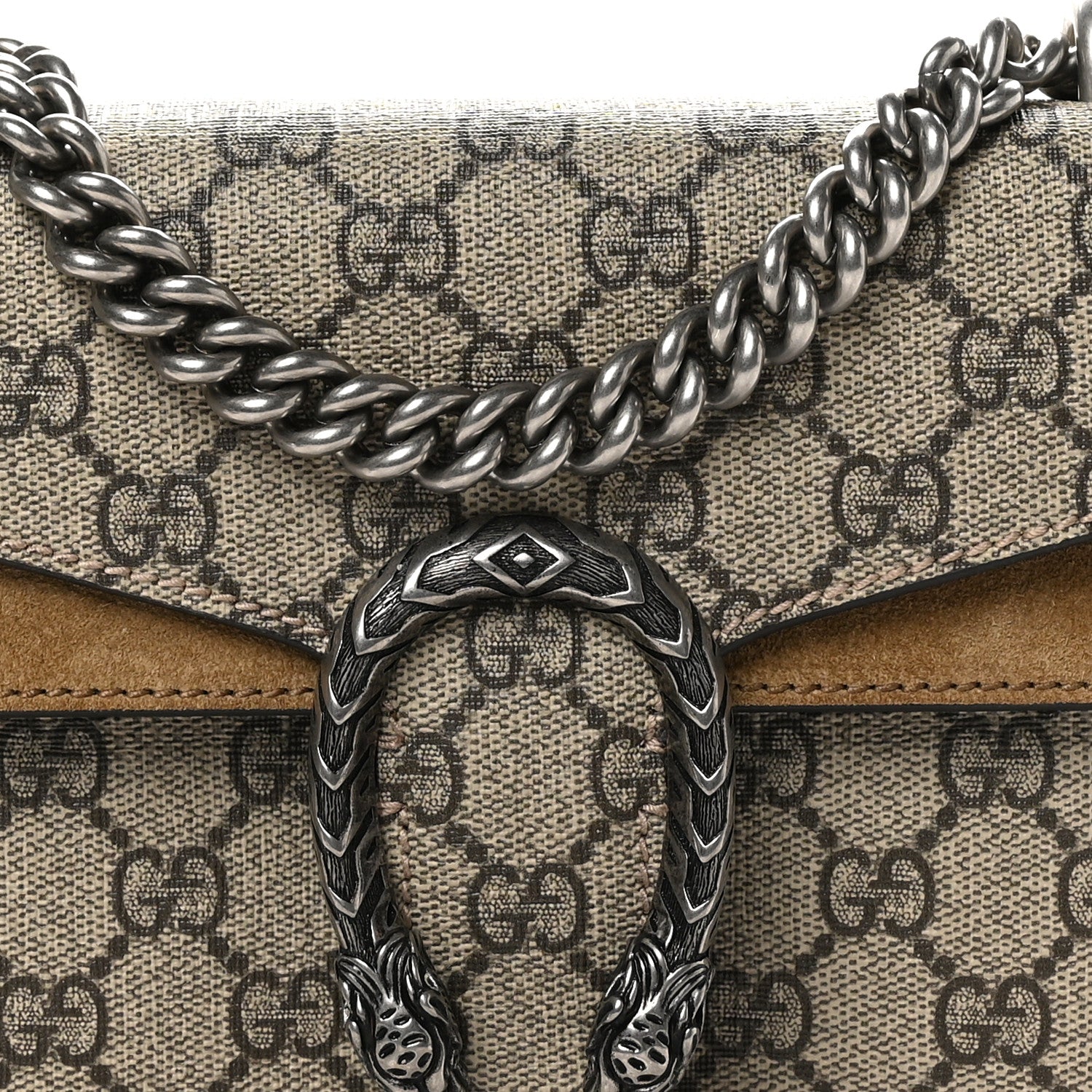 Gucci GG Supreme Monogram Mini Dionysus Shoulder Bag Taupe 8 of 10