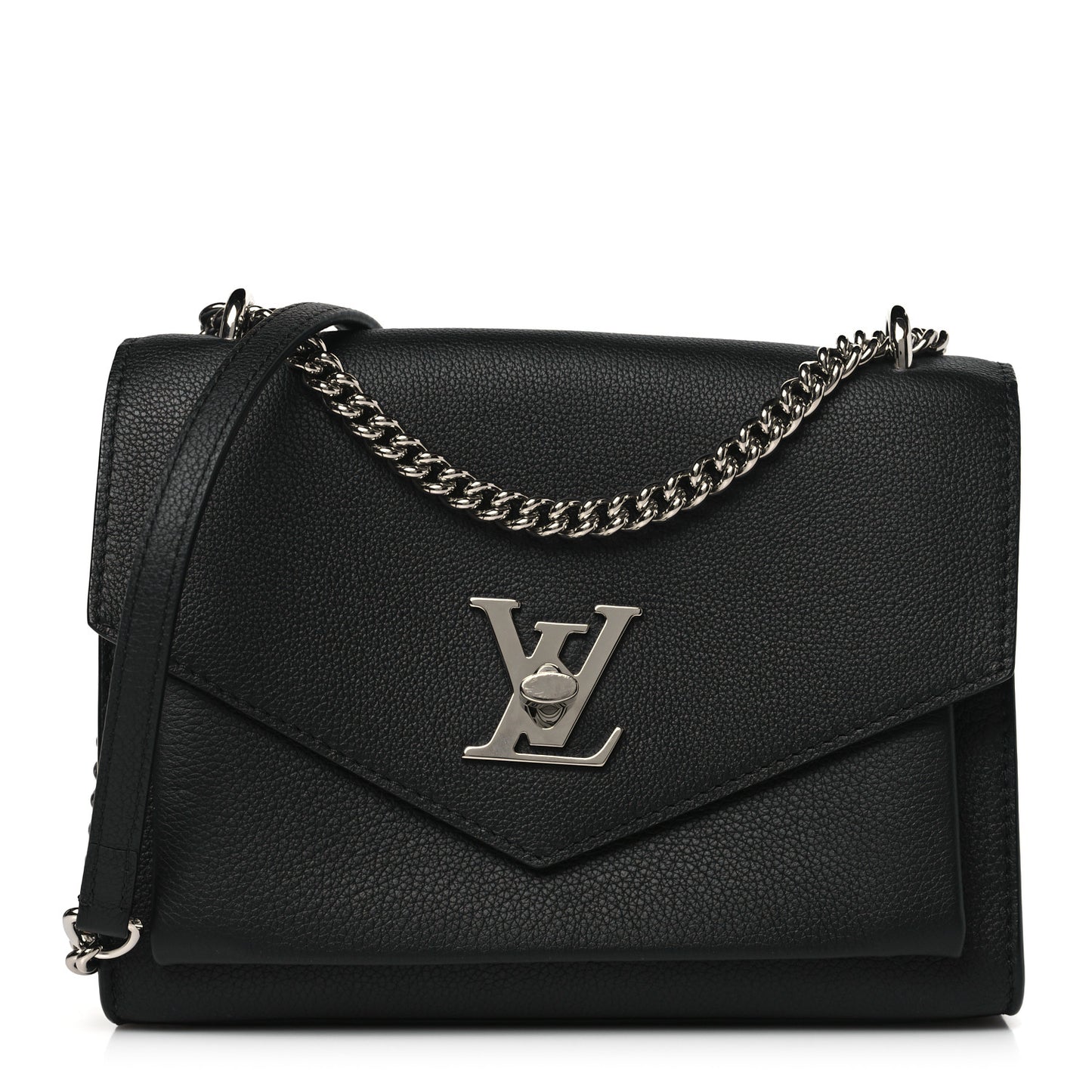 Soft Calfskin Mylockme Chain Bag BB Black