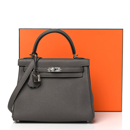 Hermes Togo Kelly Retourne 25 Etain 11 of 11