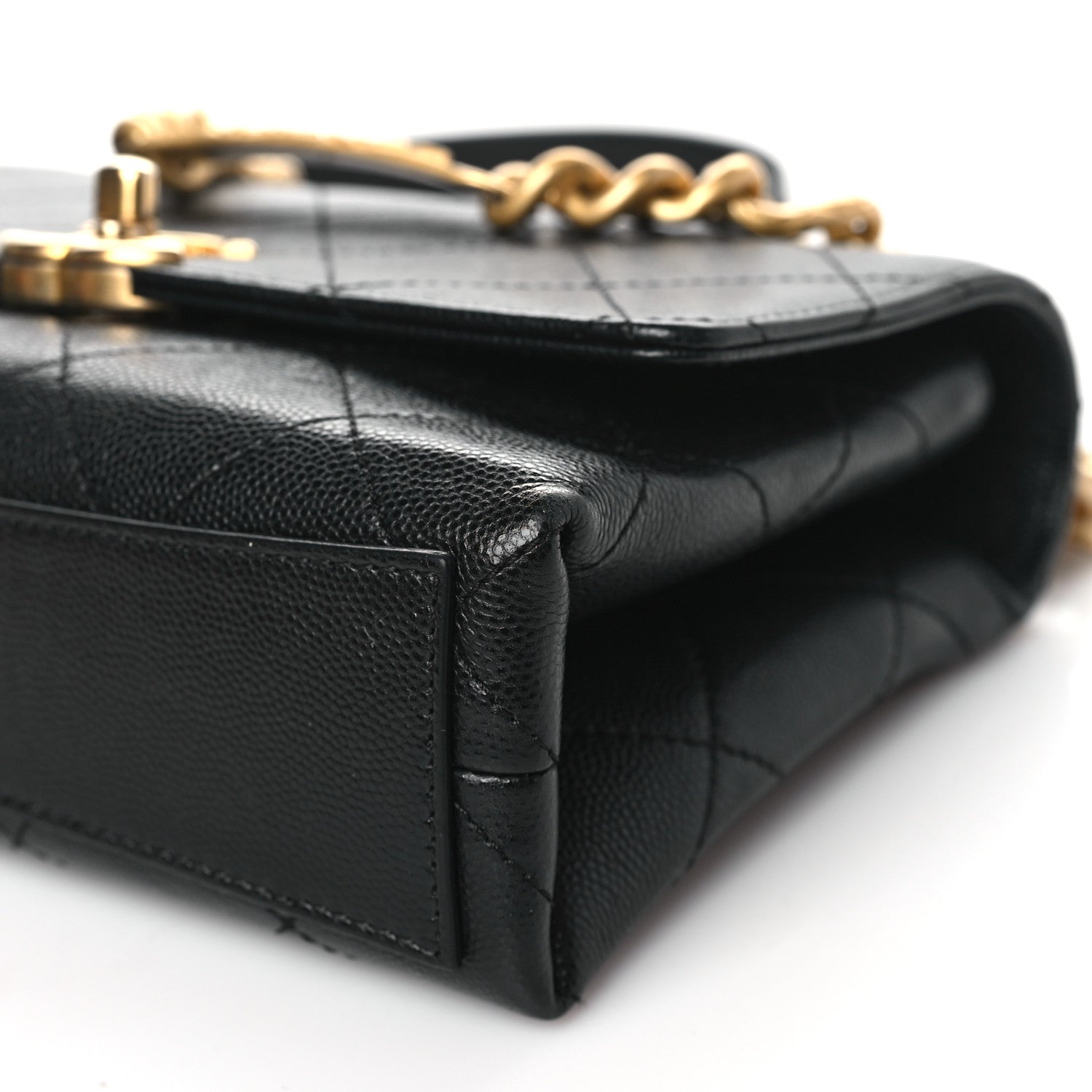 Chanel Caviar Quilted Mini Bracelet On Chain Flap Black 10 of 11