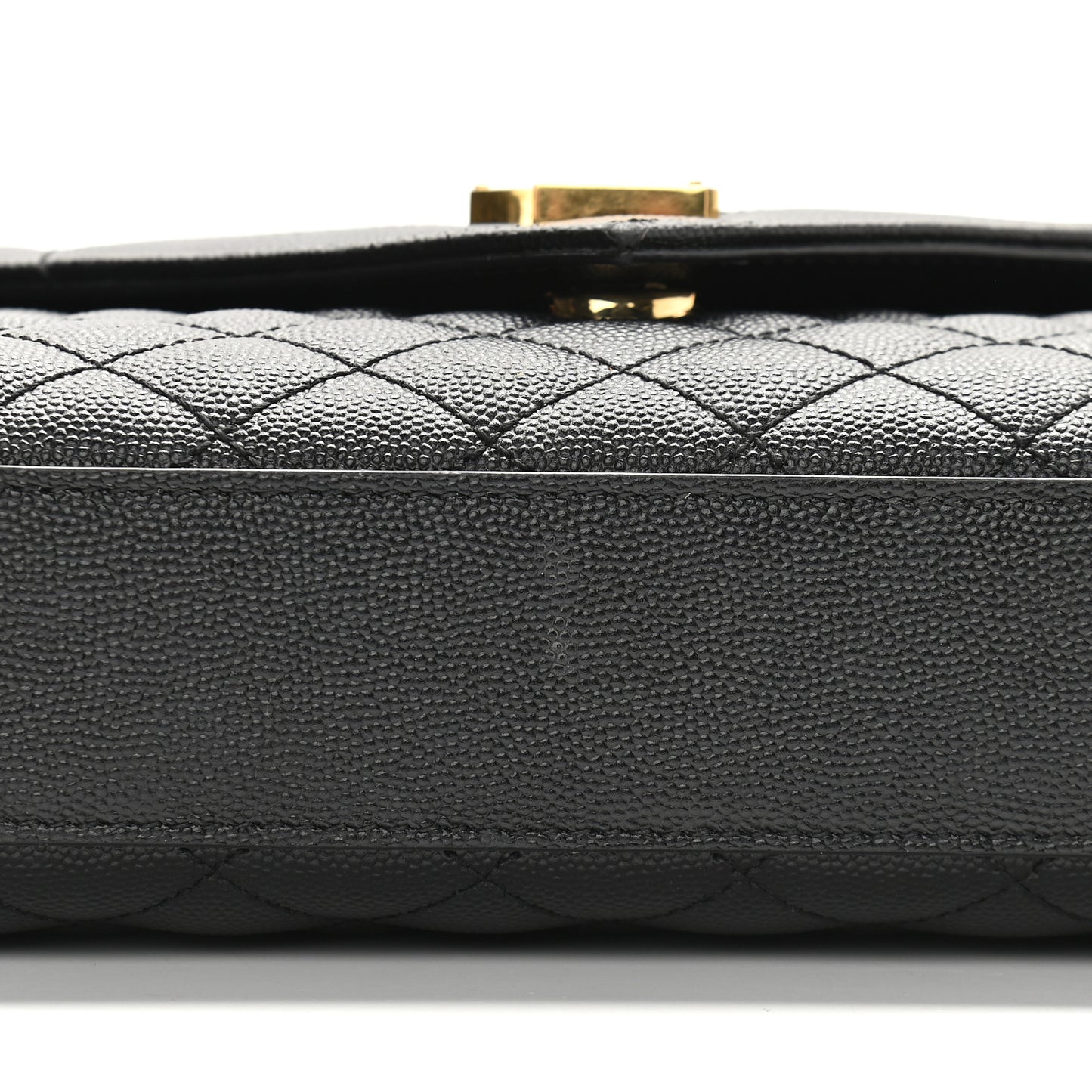 Grain De Poudre Textured Mixed Matelasse Triquilt Medium Monogram Satchel Black