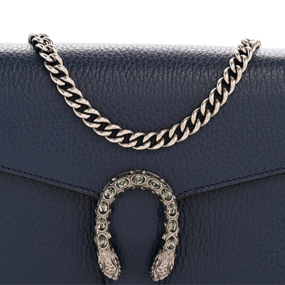 Gucci Dollar Calfskin Crystal Mini Dionysus Chain Wallet Blue Agata Black Diamond 8 of 14