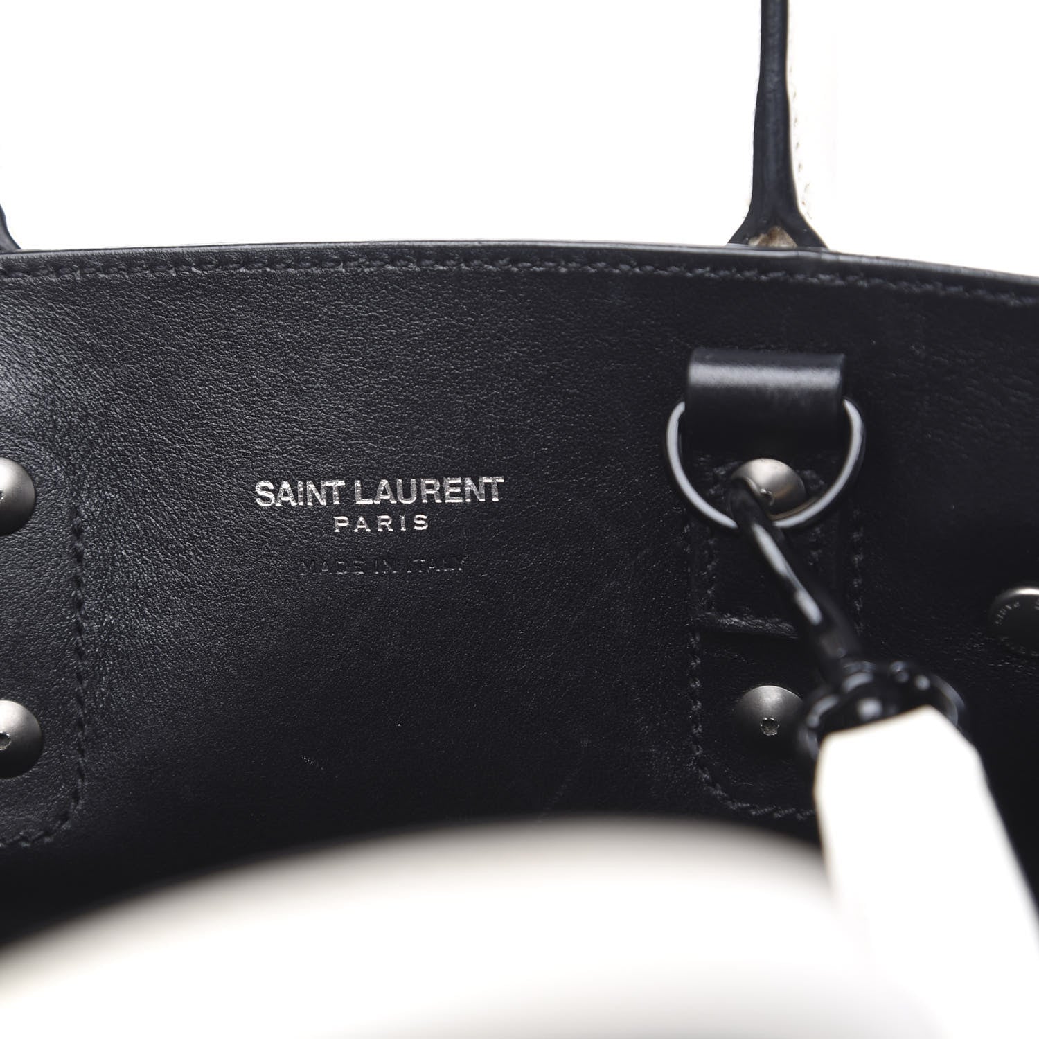 Saint Laurent Grained Calfskin Nano Sac De Jour Porcellana Black 7 of 11