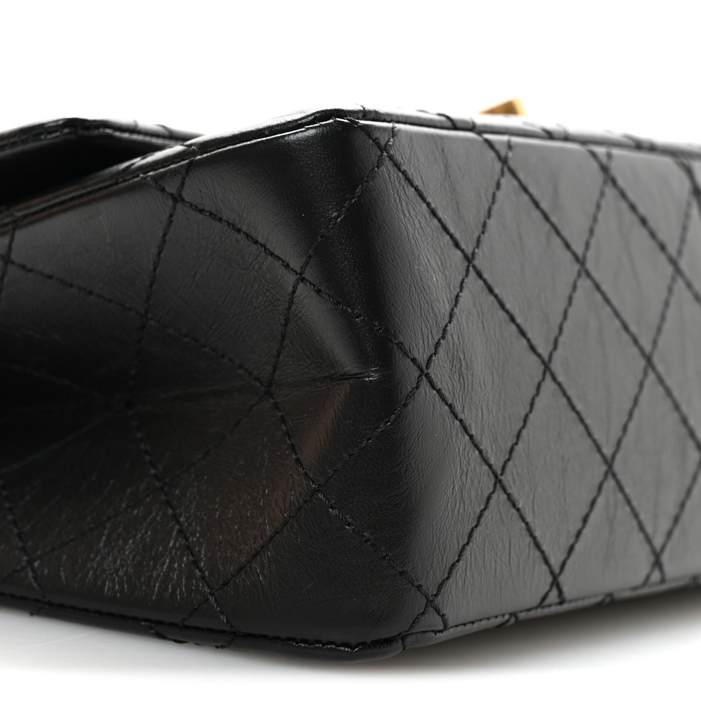 Aged Calfskin Quilted 2.55 Reissue 226 Flap Black