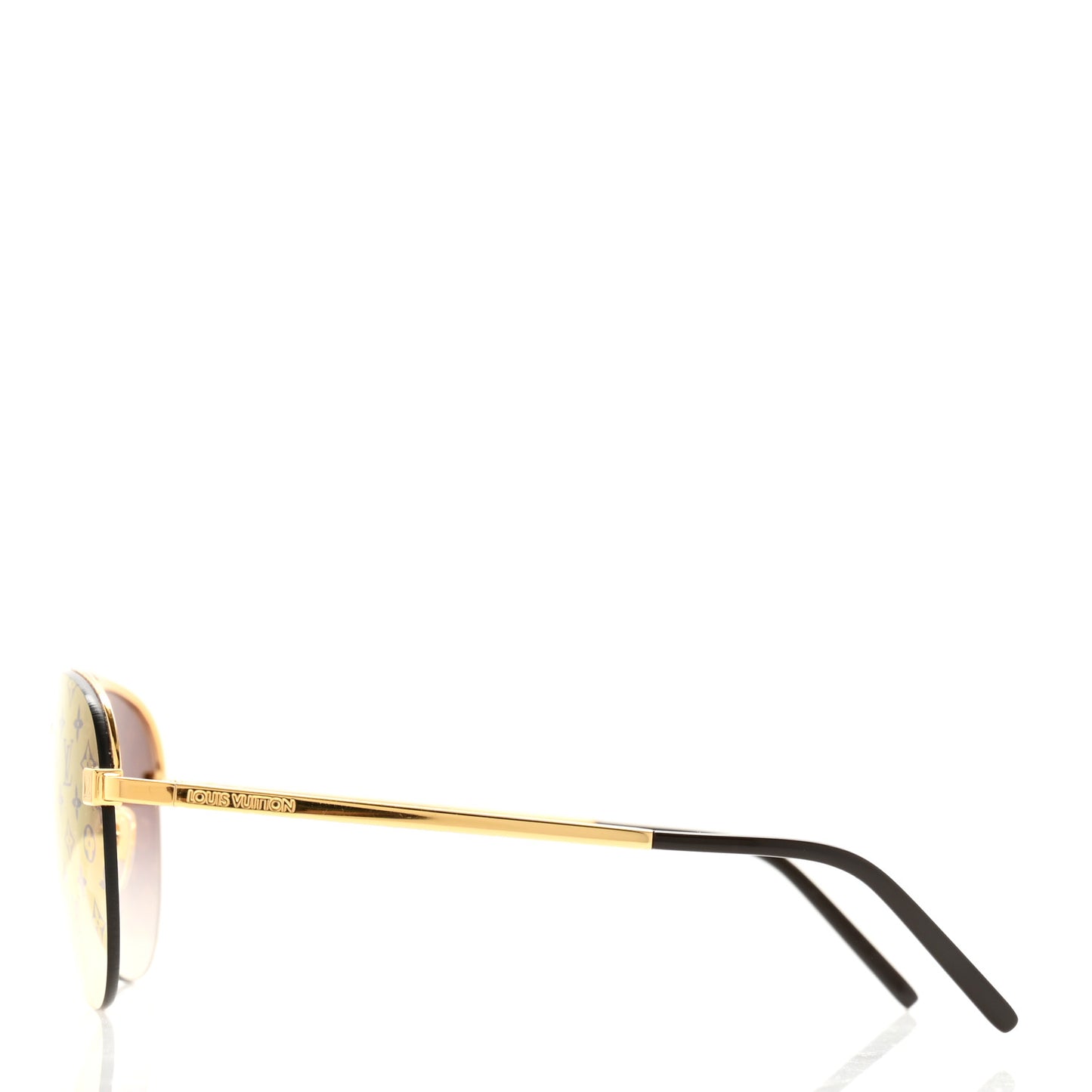 Metal Clockwise Sunglasses Z1020E Gold Brown