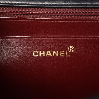 Chanel Lambskin Quilted XL Jumbo Single Flap Navy 6 of 9