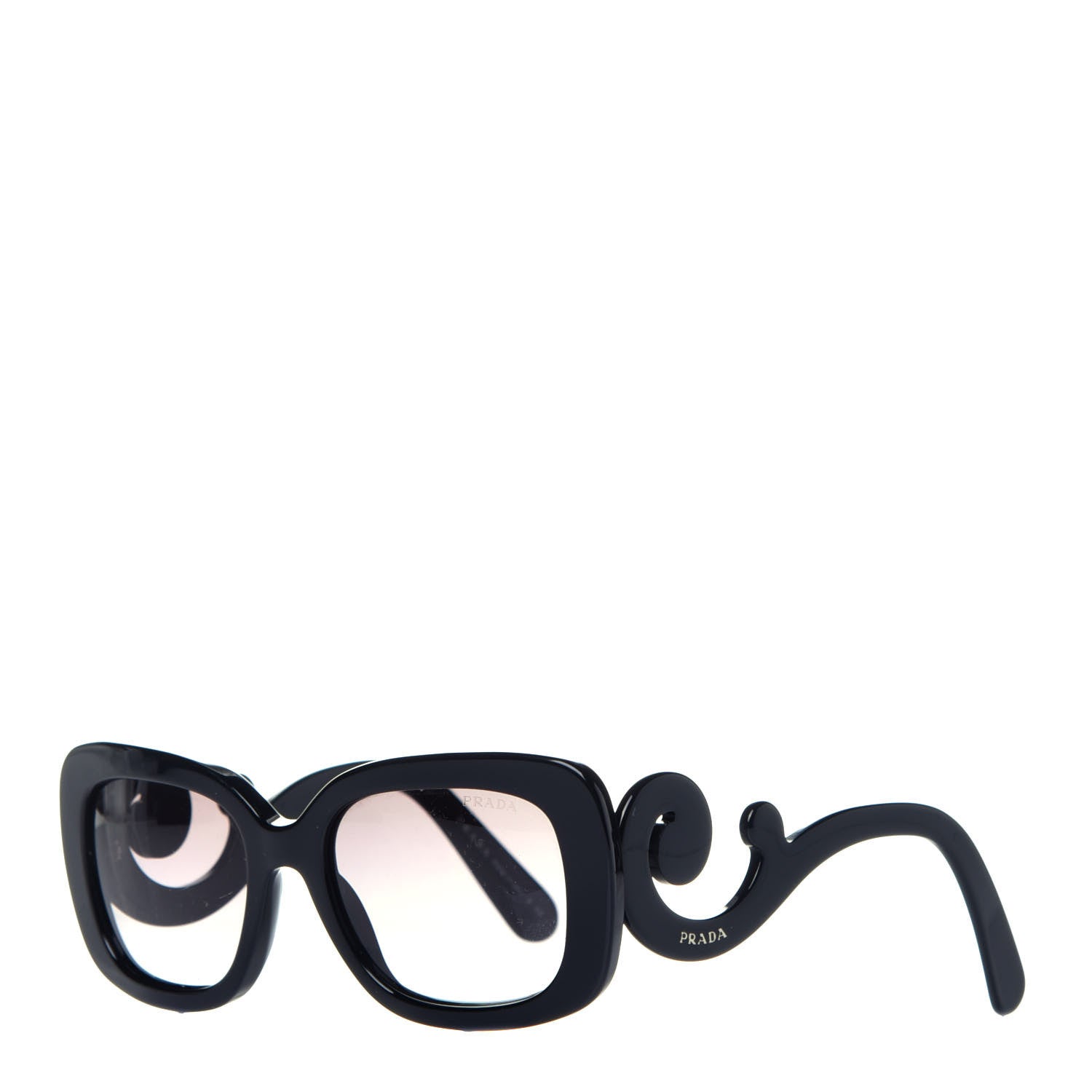 Prada Acetate Baroque Sunglasses SPR 27O Black 1 of 7