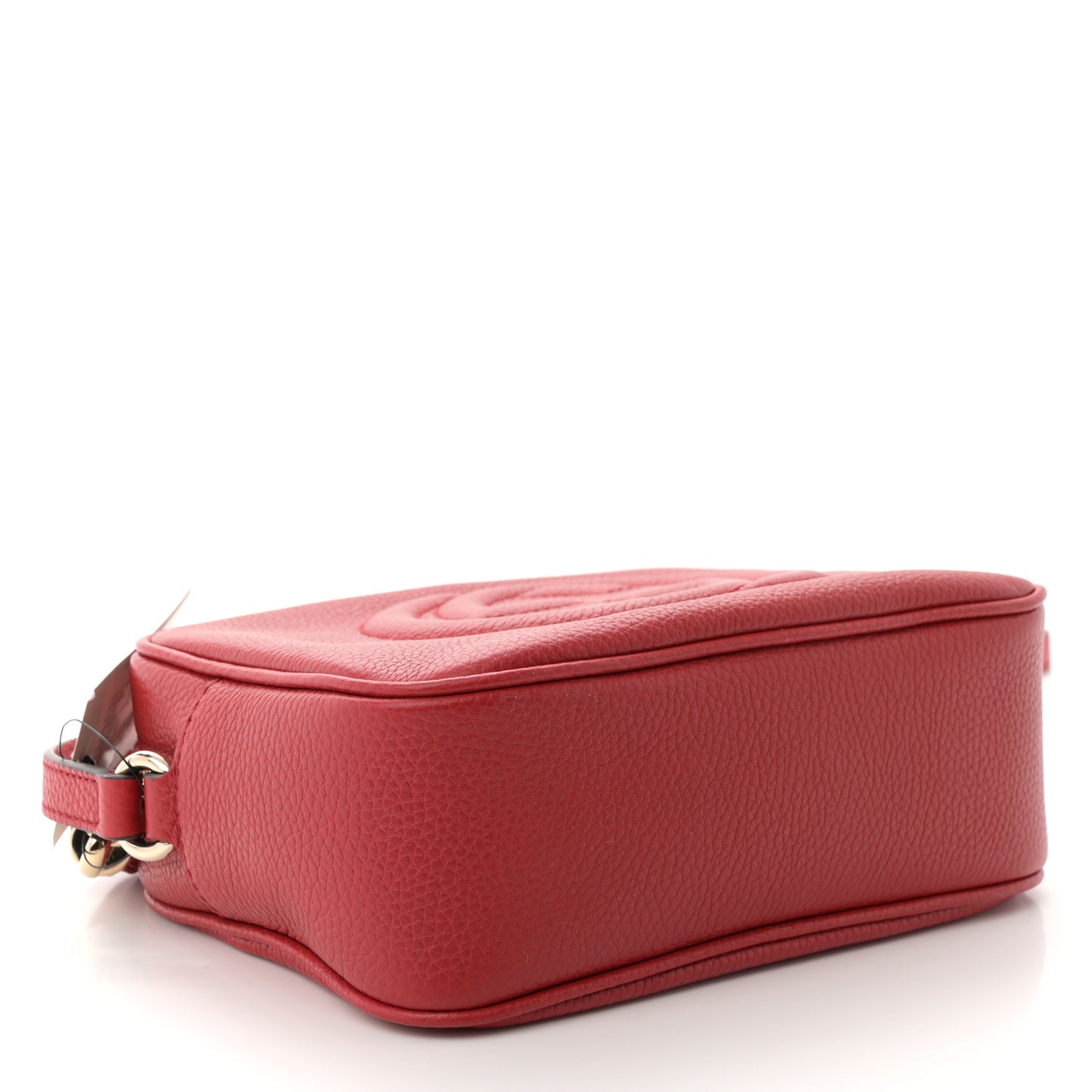Pebbled Calfskin Small Soho Disco Bag Vibrant Red