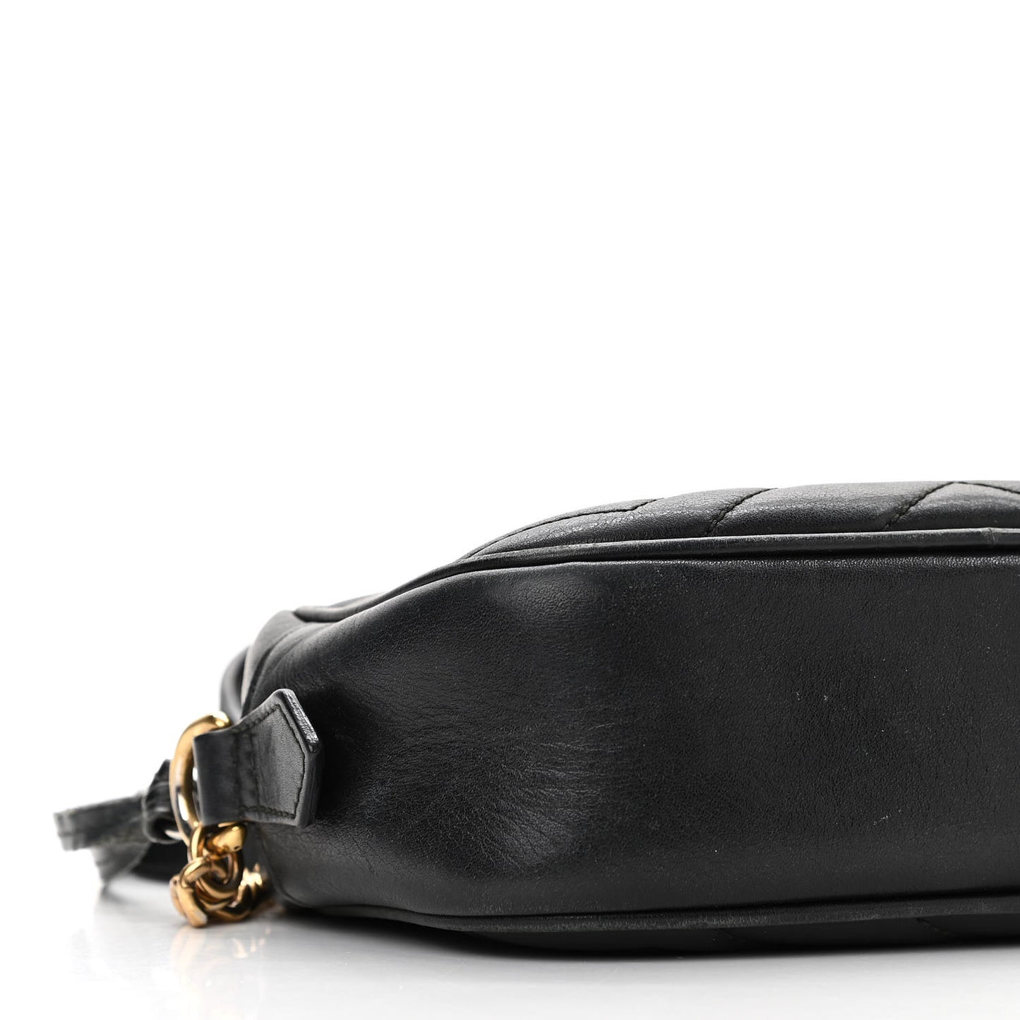 Calfskin Matelasse Mini GG Marmont Chain Shoulder Bag Black