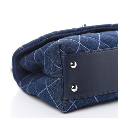 Chanel Denim Quilted Mini Coco Handle Flap Blue 8 of 9