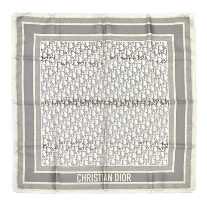 Christian Dior Silk Oblique Scarf Grey 1 of 10