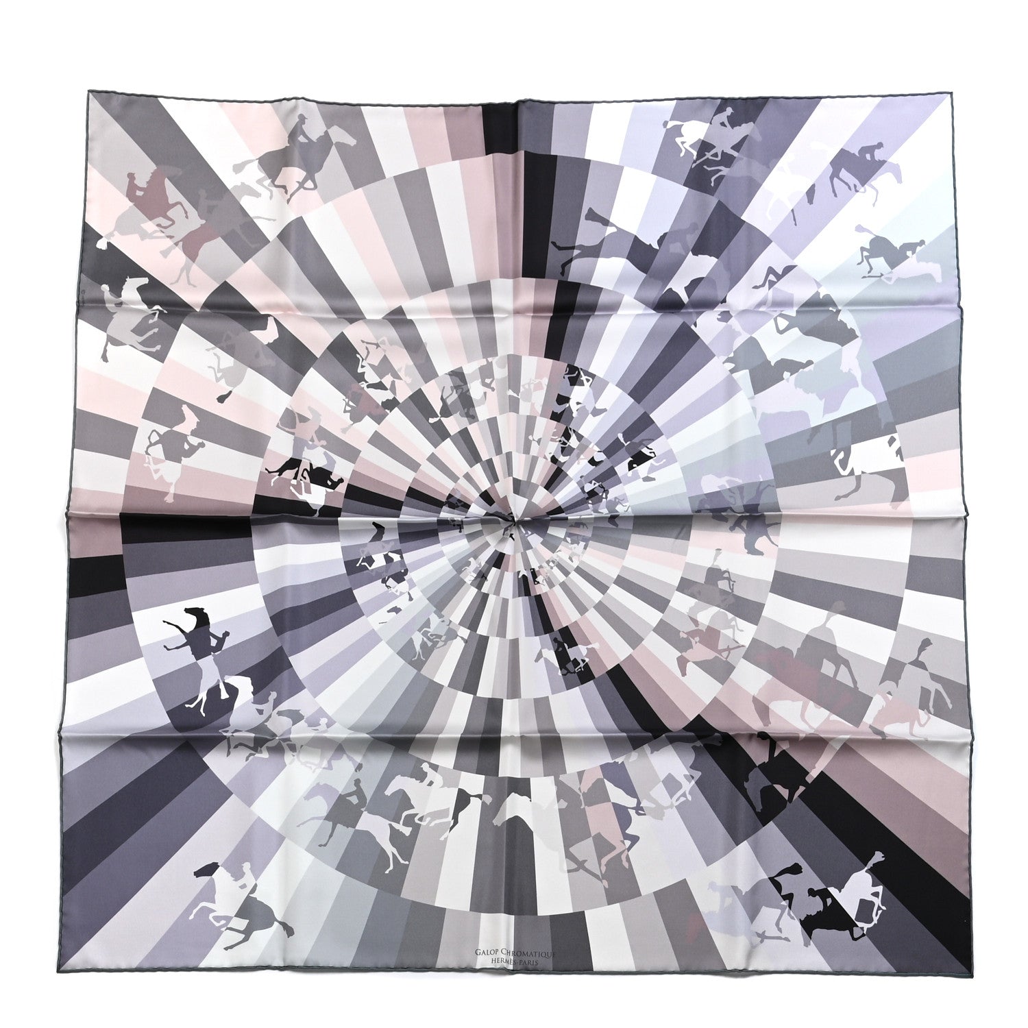 Hermes Silk Galop Chromatique Scarf 90 Anthracite Gris Etoupe 1 of 4