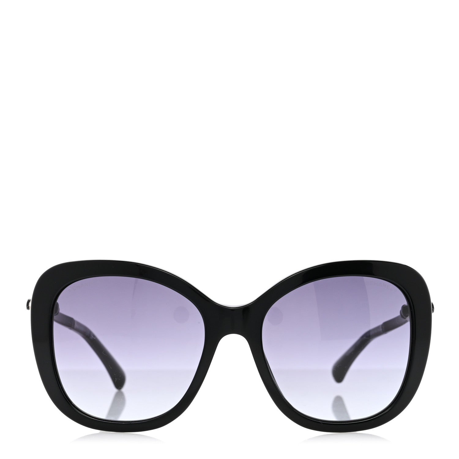 Chanel Acetate Butterfly Winter Pearl Sunglasses 5339-H Black
