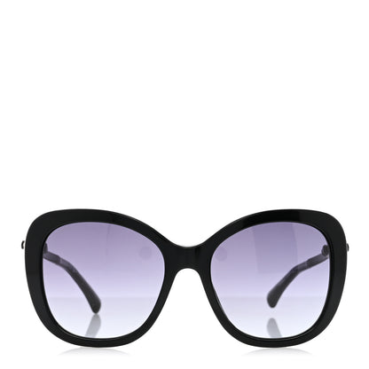 Chanel Acetate Butterfly Winter Pearl Sunglasses 5339-H Black 2 of 7