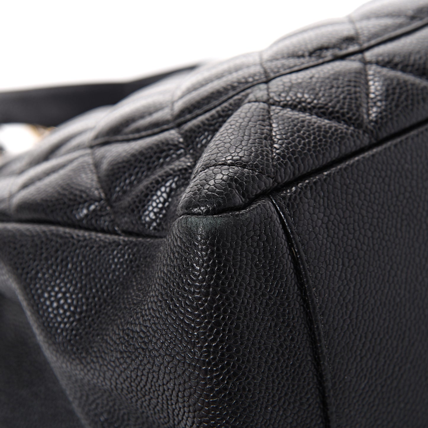 Caviar Quilted Grand Shopping Tote GST Black