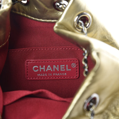 Chanel Metallic Aged Calfskin Quilted Small Gabrielle Bucket Gold 6 of 10