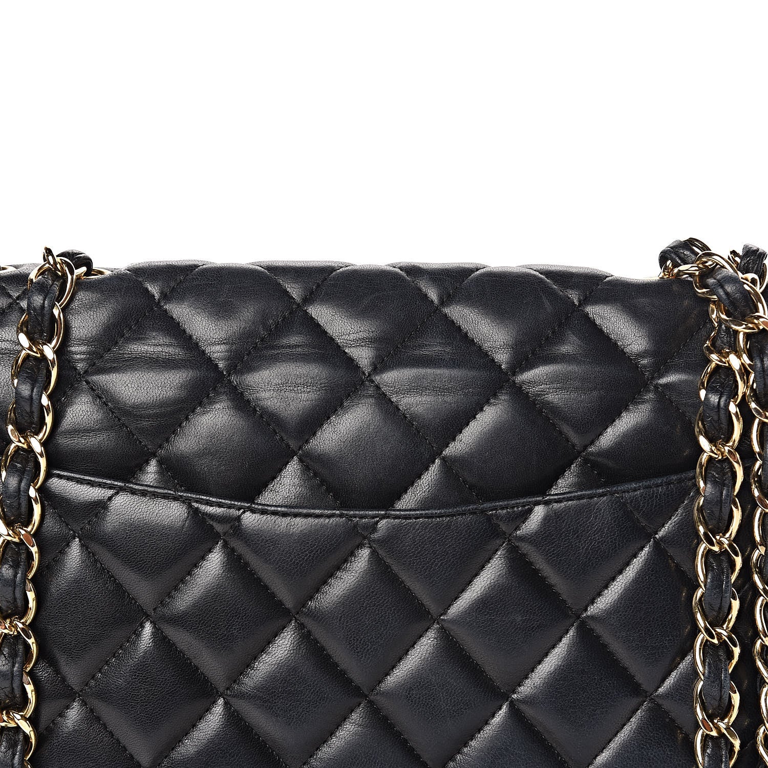 Chanel Lambskin Quilted Jumbo Single Flap Black 21 of 24