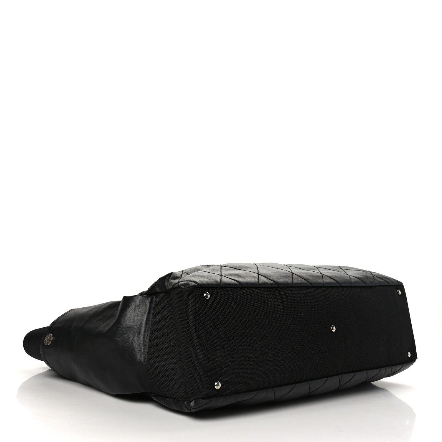 Chanel Coated Canvas Stitched XL Paris Biarritz Tote Black 5 of 15