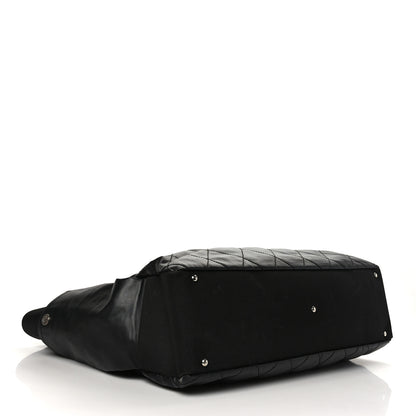 Chanel Coated Canvas Stitched XL Paris Biarritz Tote Black 5 of 15