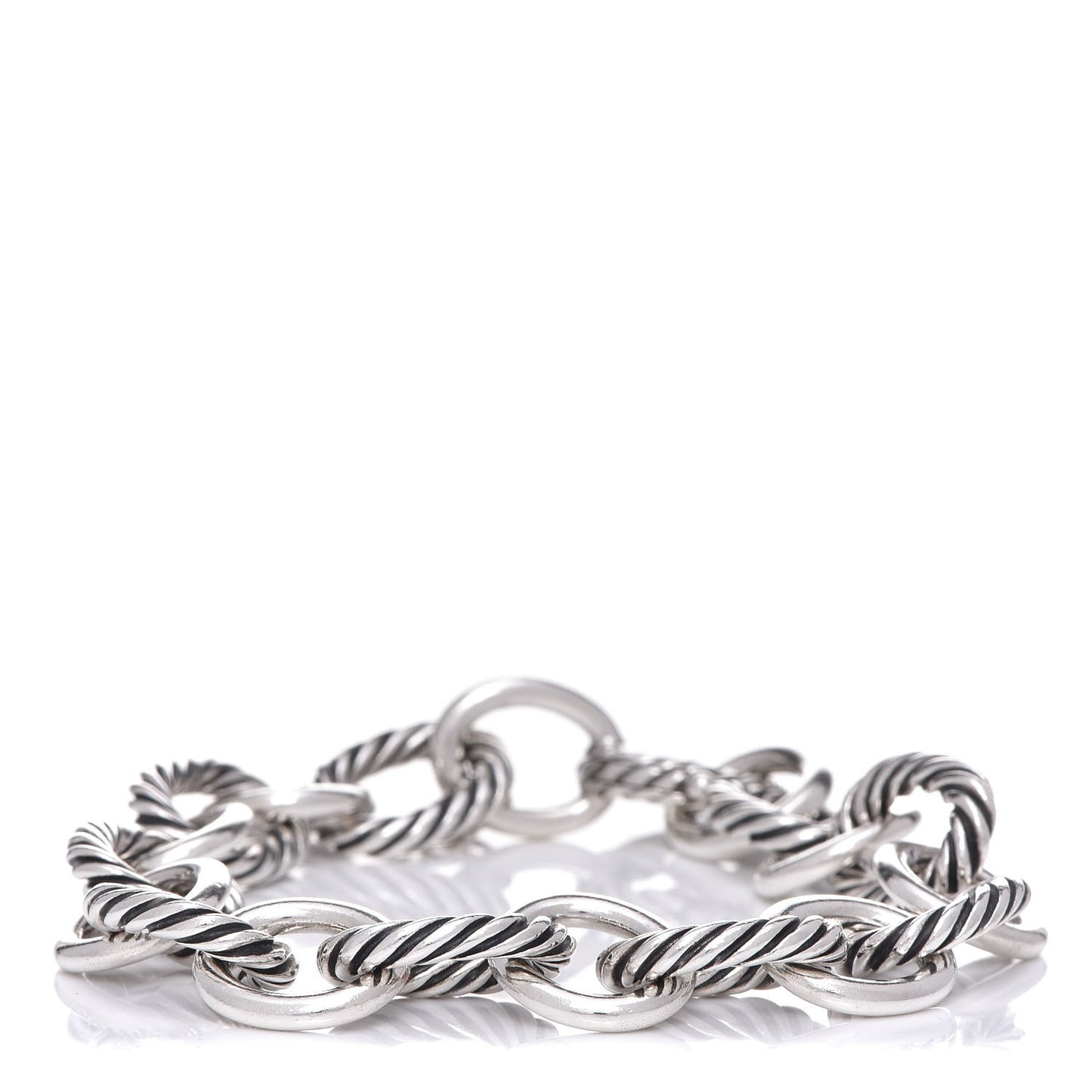 Sterling Silver 12mm Large Oval Link Bracelet