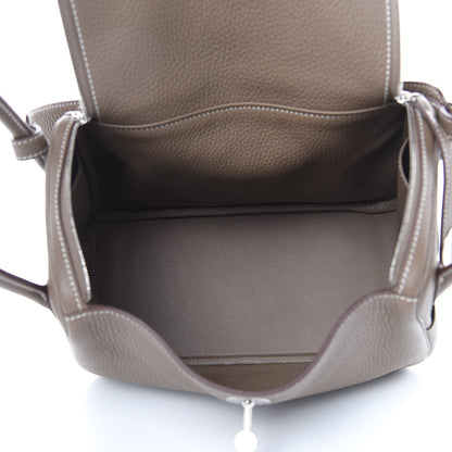 Hermes Taurillon Clemence Lindy 26 Etoupe 4 of 10
