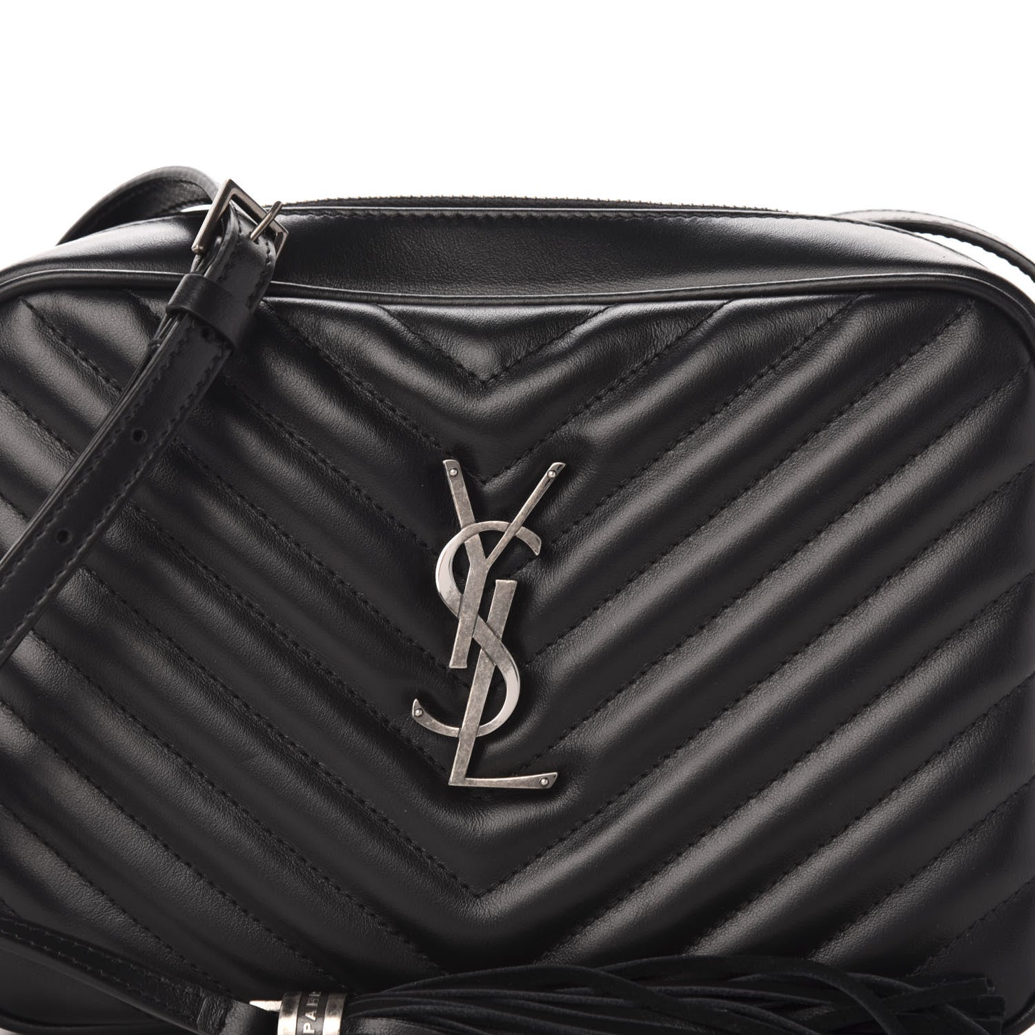 Saint Laurent Calfskin Matelasse Monogram Lou Camera Bag Black 10 of 10