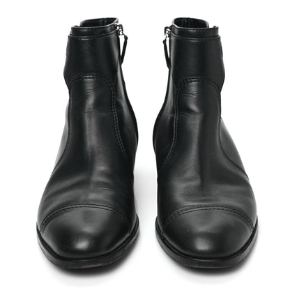 Chanel Calfskin CC Short Boots 41.5 Black 2 of 9