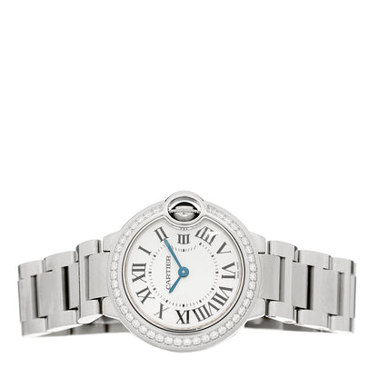 Cartier Stainless Steel Diamond Bezel 28mm Ballon Bleu De Cartier Quartz Watch 2 of 5