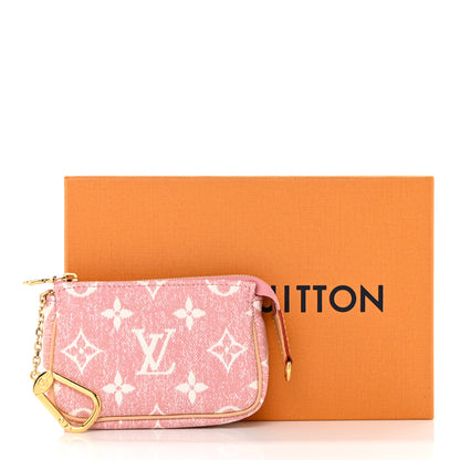 Louis Vuitton Denim Jacquard Monogram Micro Pochette Accessories Rose 7 of 7