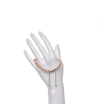 David Yurman Sterling Silver Pearl 8mm Spiritual Beads Bracelet Pink 2 of 4