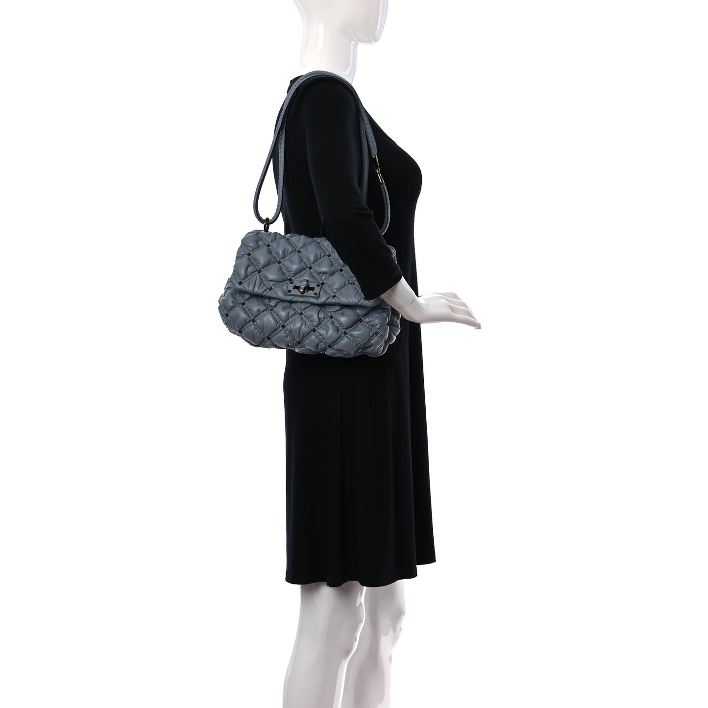 Nappa Medium Spikeme Shoulder Bag Nuage