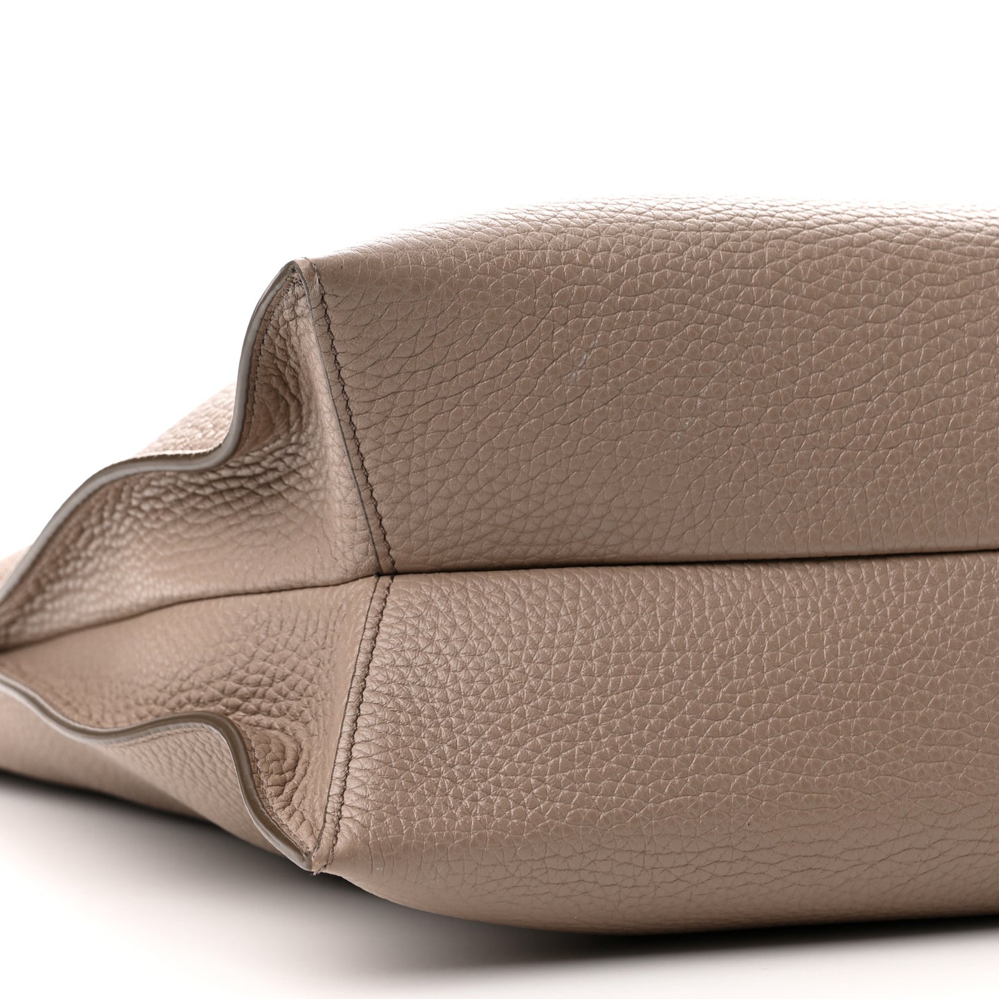 Pebbled Calfskin Alix Padlock Zip Hobo Bag Taupe